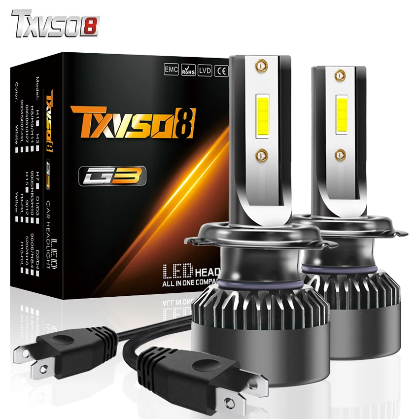 

H7 H1 H4 9005 HB3 9006 HB4 LED CSP Canbus Bulbs Car Headlights For Mercedes W203 W204 W205 C Class 2001-2017 Bulbs Auto Headlamp