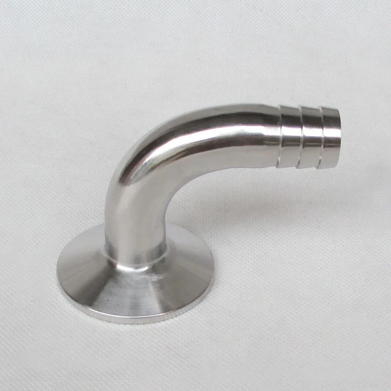 

Sanitary 1.5'' Tri Clamp x 3/4'' Hose Barb 90 Degree SS304 Stainless Steel