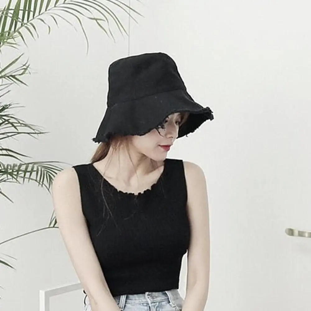 

HobbyLane Women Summer Concise Elegant Foldable Solid Color Sun Hat