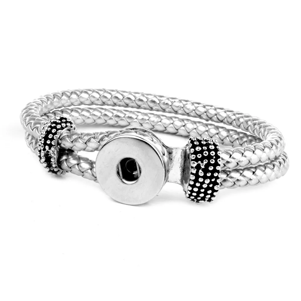 2017 Interchangeable Jewelry New PU Leather Charm Bracelets Bangle Fit