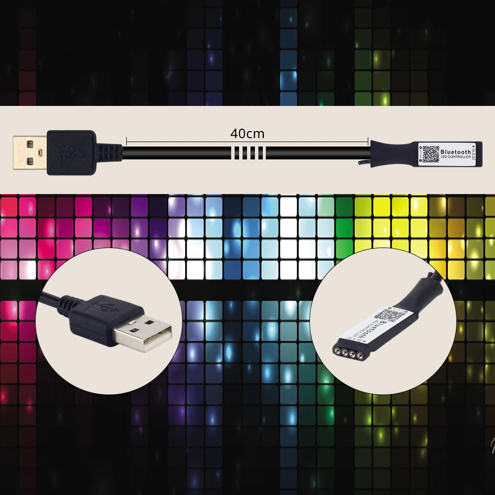 5 В USB Мощность Светодиодные ленты света RGB 5050 SMD HD ТВ Настольный ПК Экран Подсветка