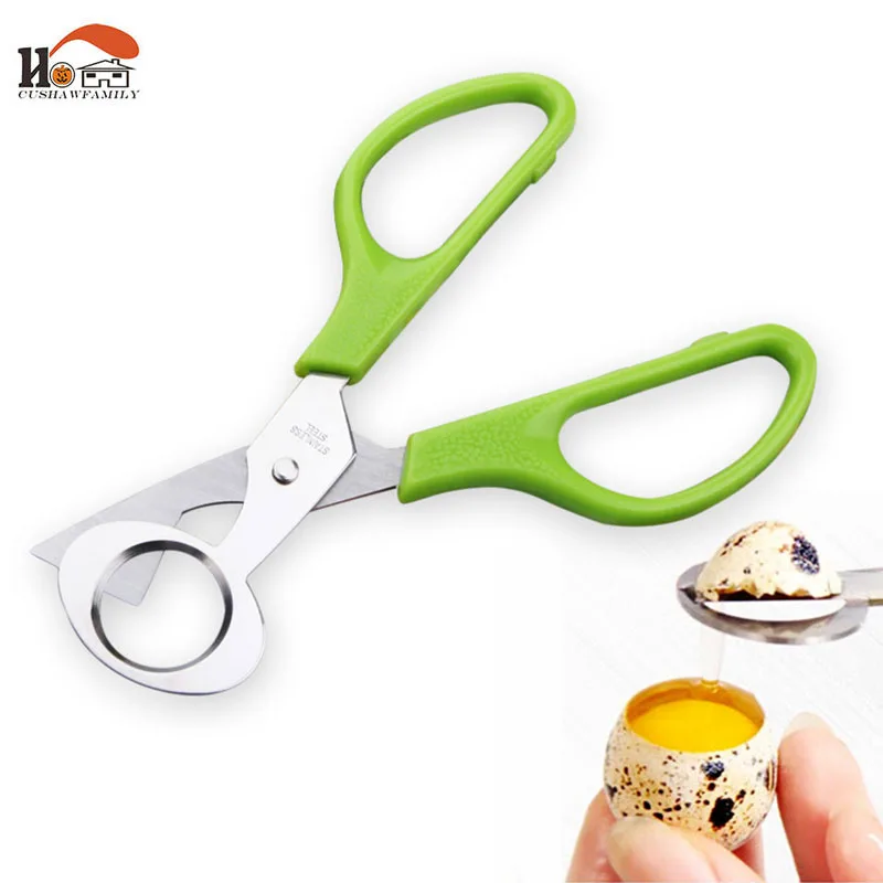 1x Novelty stainless steel kitchen Quail egg Chopped scissors Birds