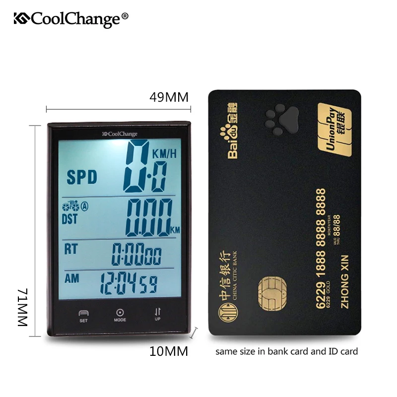 CoolChange Wireless Bike Computer Speedometer Odometer