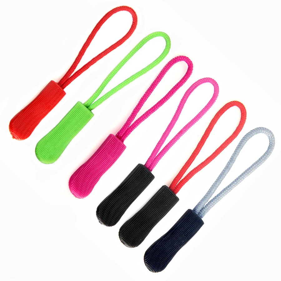 10pcs PVC Zipper Slider Suitcase Zipper Slip Rope Puller Detachable