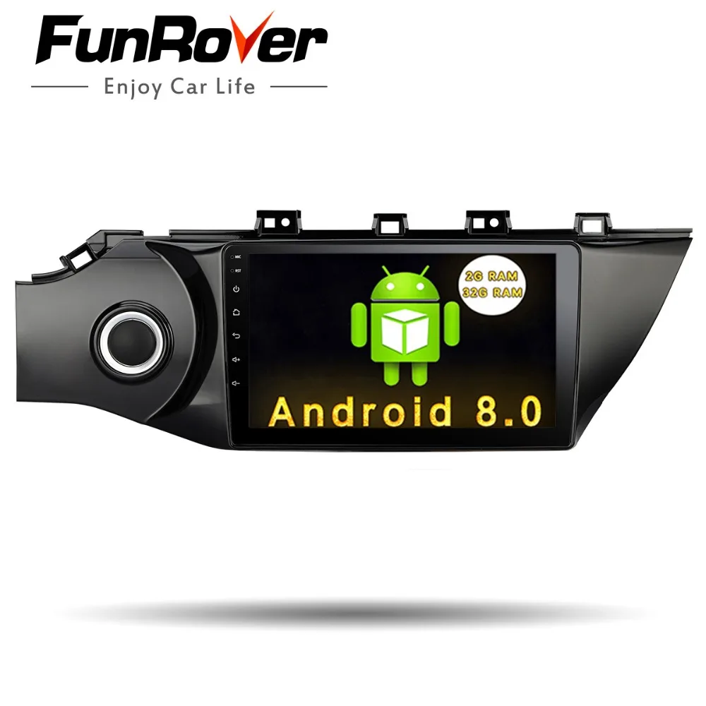 

Funrover 9'' Android 8.0 2 din Car multimedia navigation GPS DVD player for KIA RIO K2 2017 2018 wifi radio tape recorder video