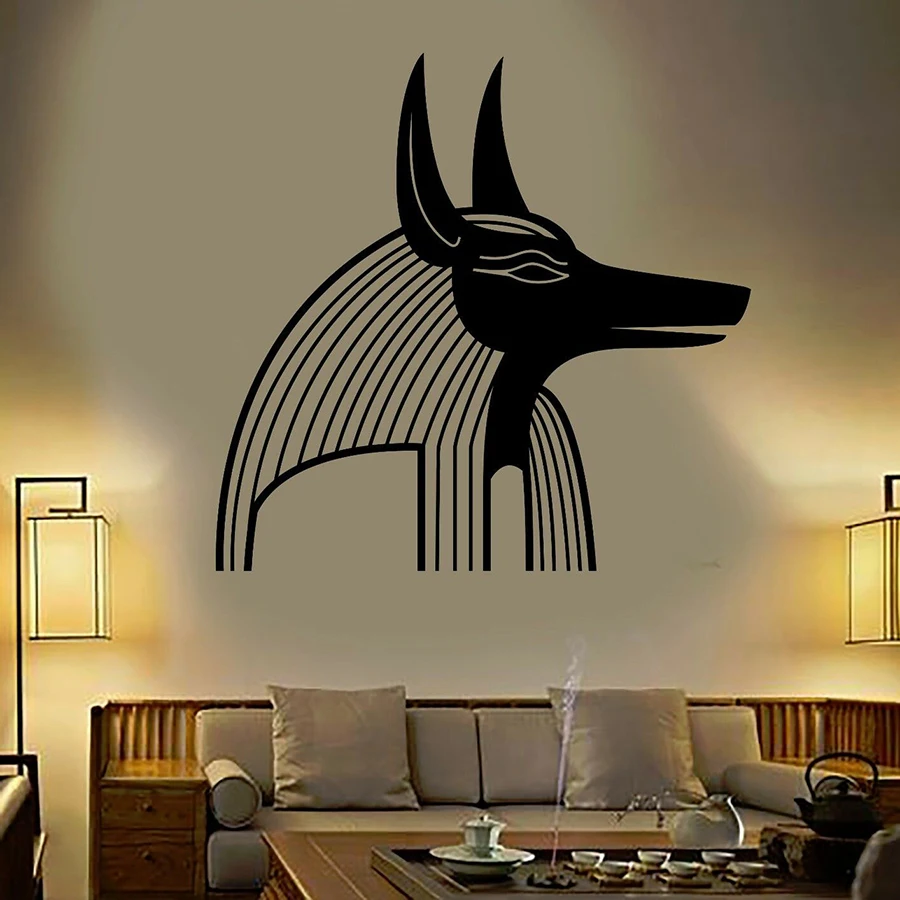 Наклейка на стену виниловая наклейка Anubis Египетский древний Бог мифологический