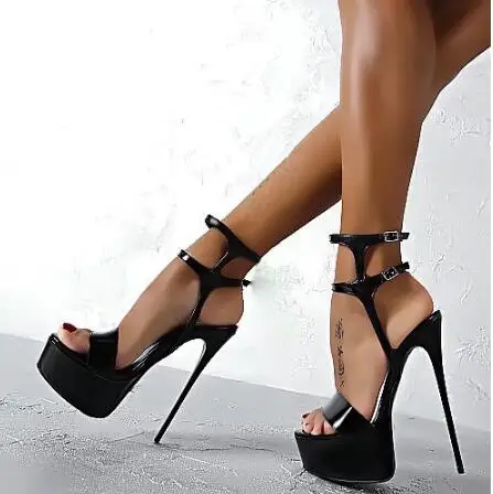 

Women's high heels 2019 summer new sexy high heel waterproof platform super high heel fish mouth female sandals A049