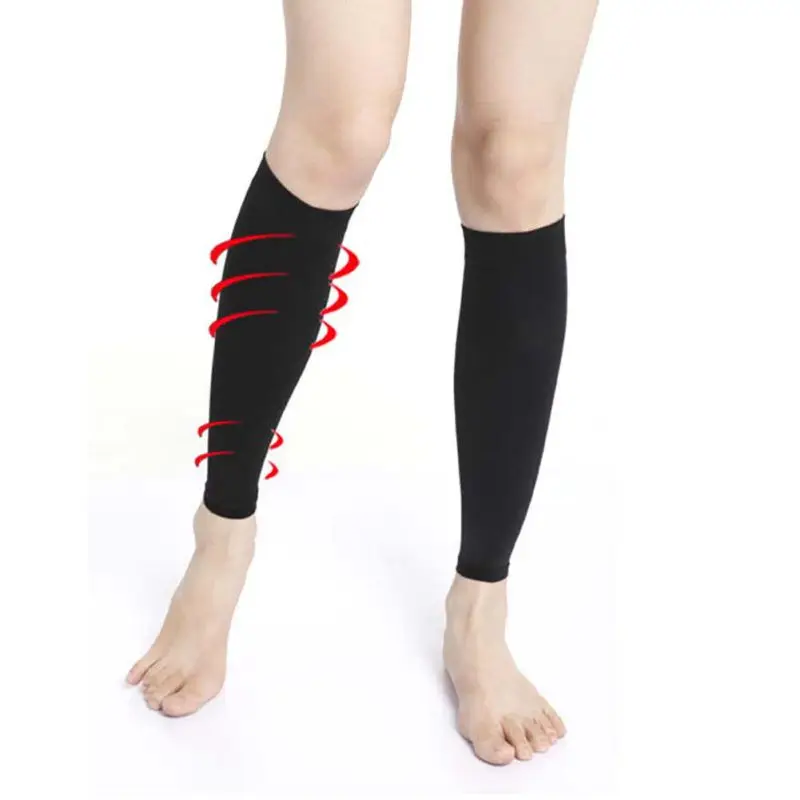 1 Pair Relieve Leg Calf Sleeve Brace Support leg warmer Compression Varicose Socks 20-30 mmhg sports leg sleeves