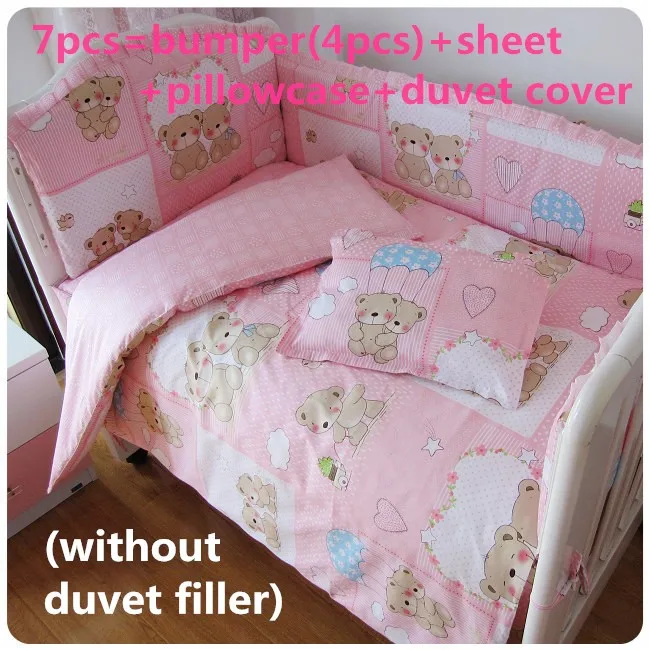 

Discount! 6/7pcs Baby bedding set Cot Bedding Set Baby Crib Bed Sets ,120*60/120*70cm