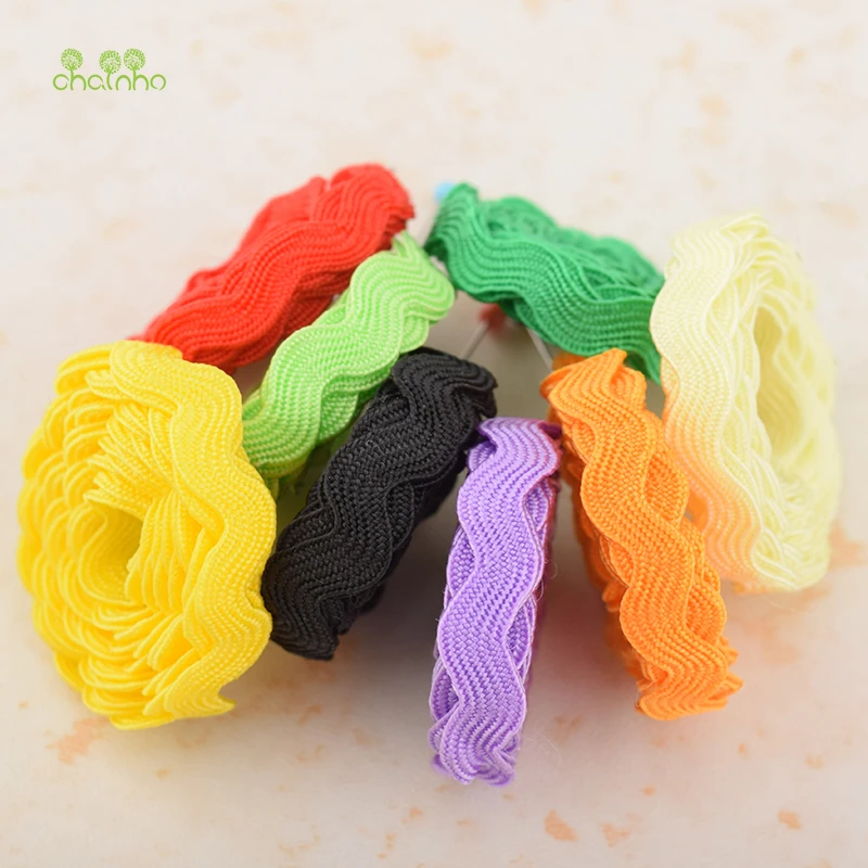

Chainho,10 Yards/Lot,Inelastic Colorful Wave Ribbon,DIY Handmade Accessories,Craft &Gift Packing/Child Dress&Headband Decoration