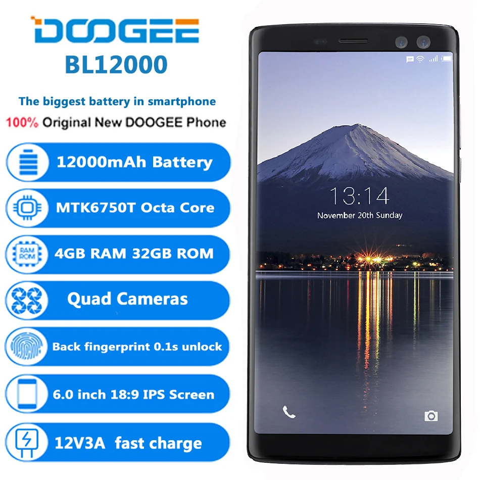 DOOGEE BL12000 Smartphone 12000mAh superbattery 6.0\