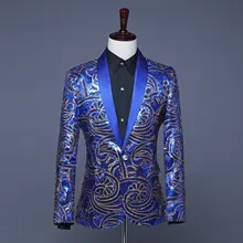 Мужская Королевская Синяя Куртка с блестками, синий Блейзер, Мужские Сценические костюмы, карнавал, одежда, американы, Hombre, блейзер с блестками для мужчин