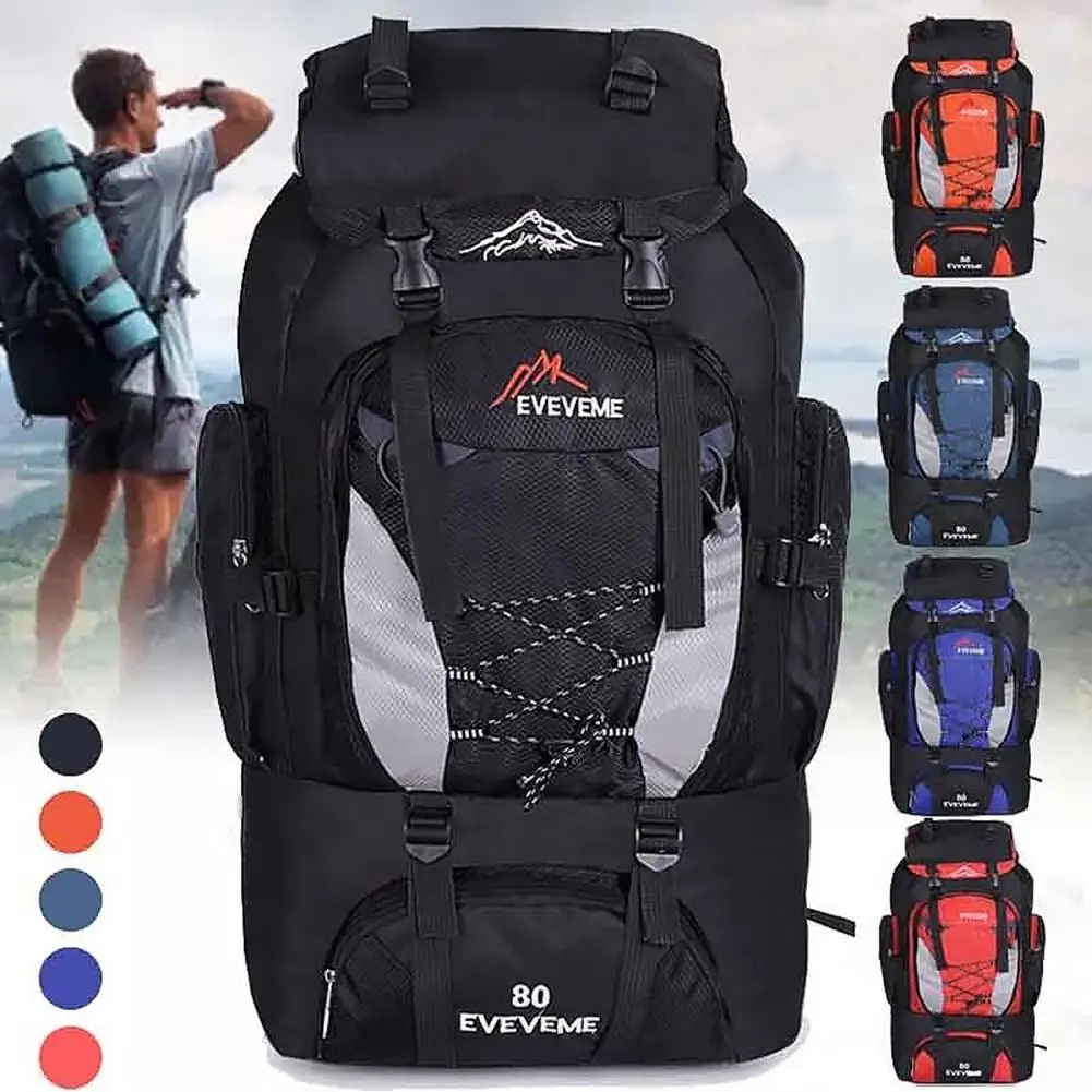 

80L Large Capacity Waterproof Rucksack Backpack Outdoor Sport Camping Hiking Bags