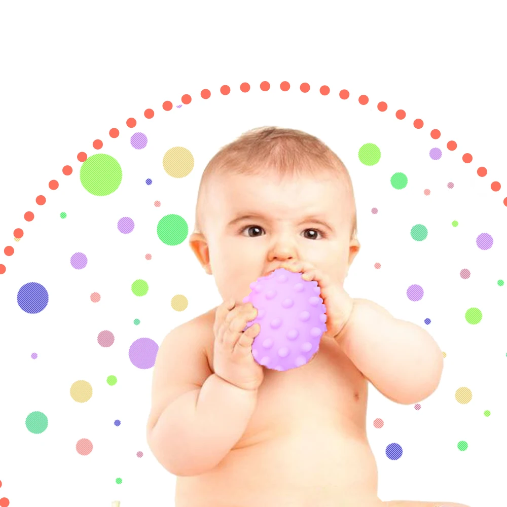 6 шт. резиновый мяч текстурированная Мульти Сенсорная для раннего развития игрушки для ребенка тактильная пинч игрушка для ванной ручной