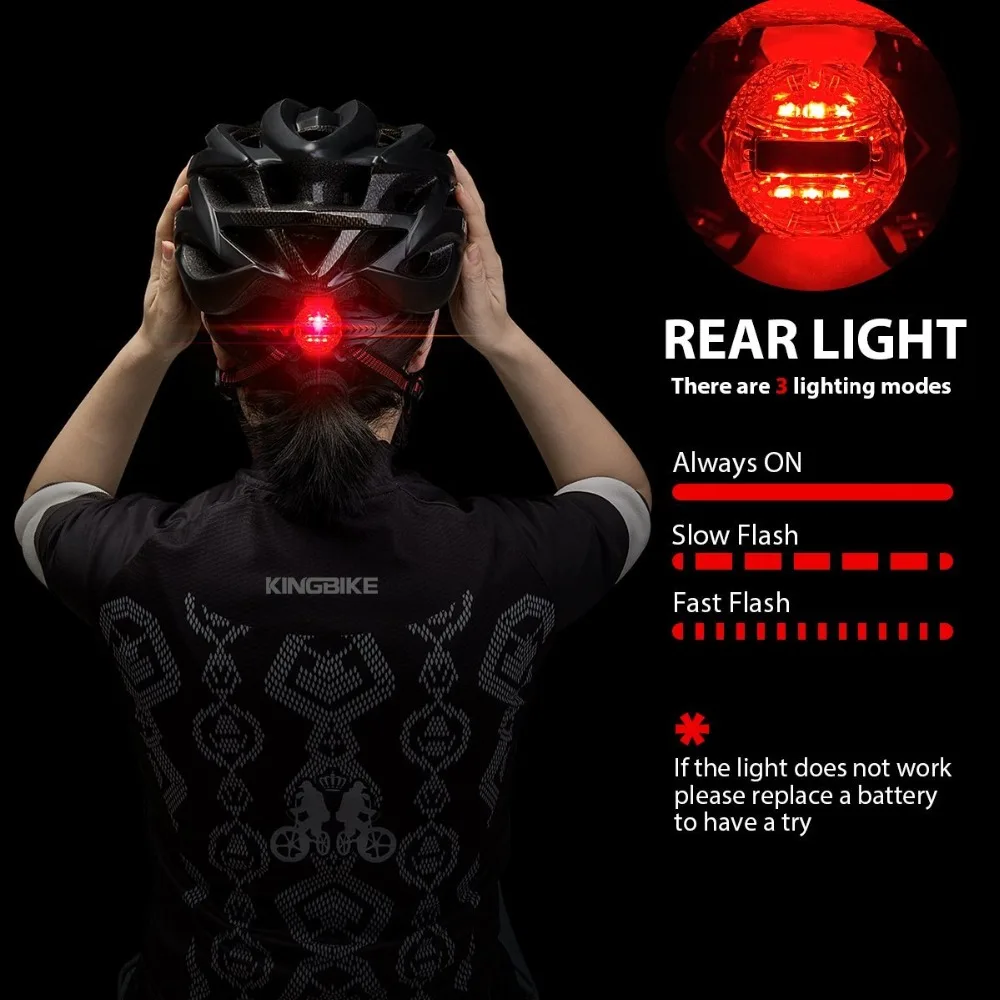 KINGBIKE Cycling Helmet Women Men Bicycle Helmet Road Mountain With Back Light MTB Bike Helmet Red Blue Titanium Casco Ciclismo