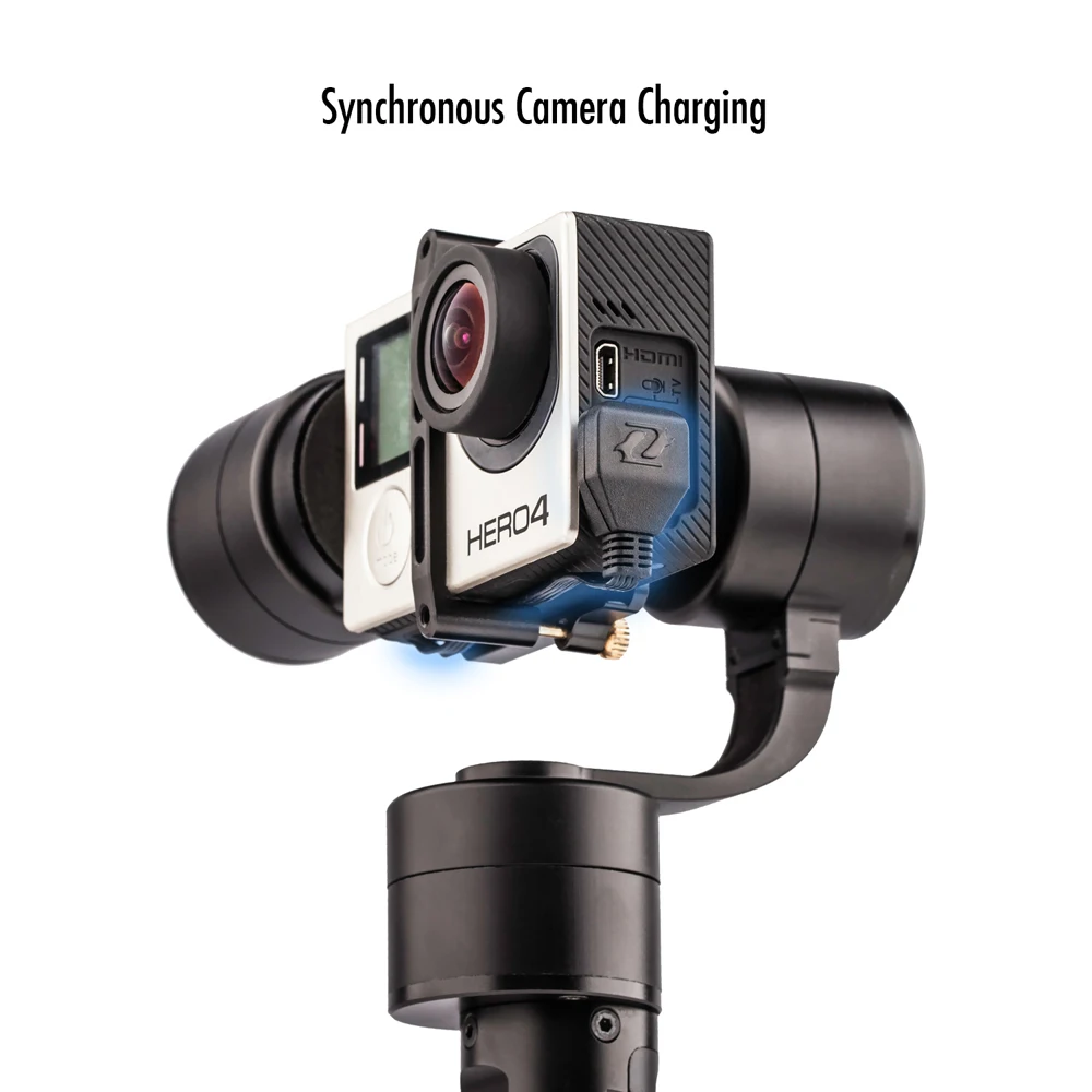 ZHIYUN Evolution 3-Axis Handheld Gimbal Action Camera Stabilizer with 2pcs Extra Batteries for GoPro HERO5 HERO4 HERO3 Yi Cam 4K