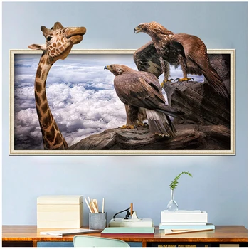 

Stereoscopic effect wall sticker, Environmental friendly PVC material, Item No. XH-giraffe