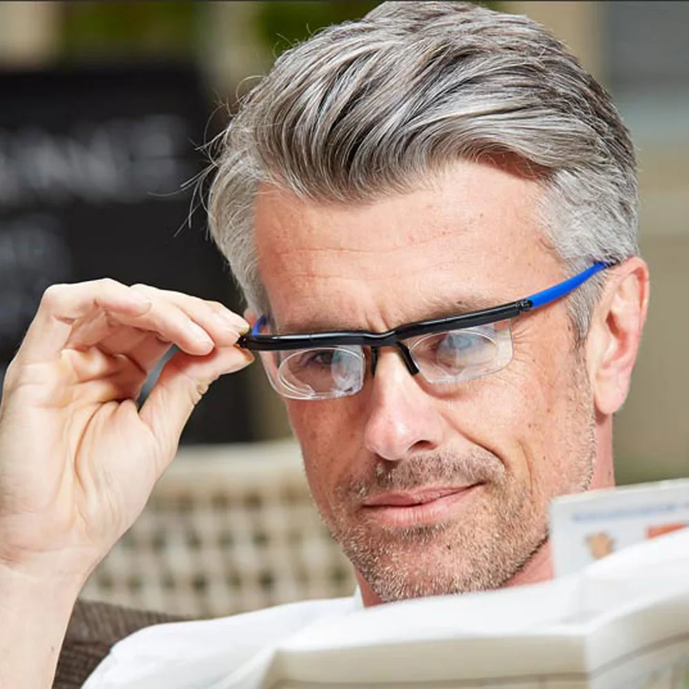 Adlens foco ajustable Gafas para leer ojo miopía Gafas-6d A + 3D dioptrías lupa fuerza variable