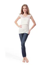 2016 Summer Clothes Sleeveless Breastfeeding Underwear for Pregnant Women Maternity White Lace TankTops clothes Sleeveless cam