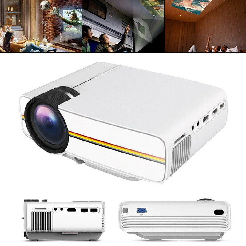 

Mini Projector HD 1080P Home Theater Movies Projector Conference Beamer LCC77