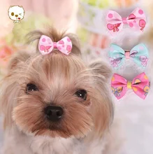 Moda perros gatos bowknot hairclips perrito accesorios para el cabello cachorro tocado productos para mascotas perro gato mascotas headwear 20 unids color de la mezcla