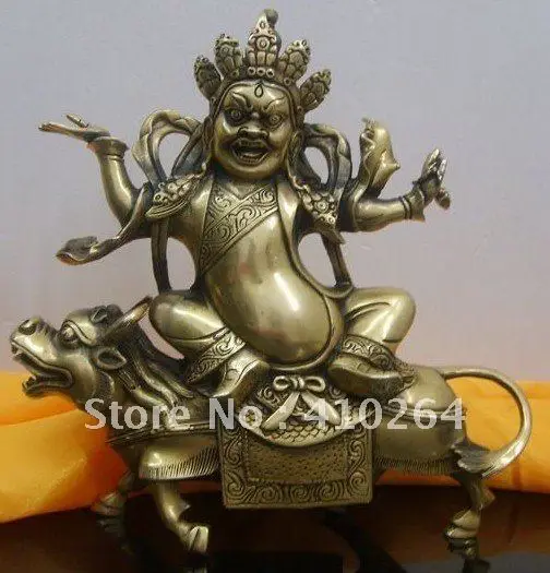 

0116P [old craft ] fast shipping from Tibetan Buddhist bronze KUBERA EINZIGARTIG buddha buddha statue 20 cm