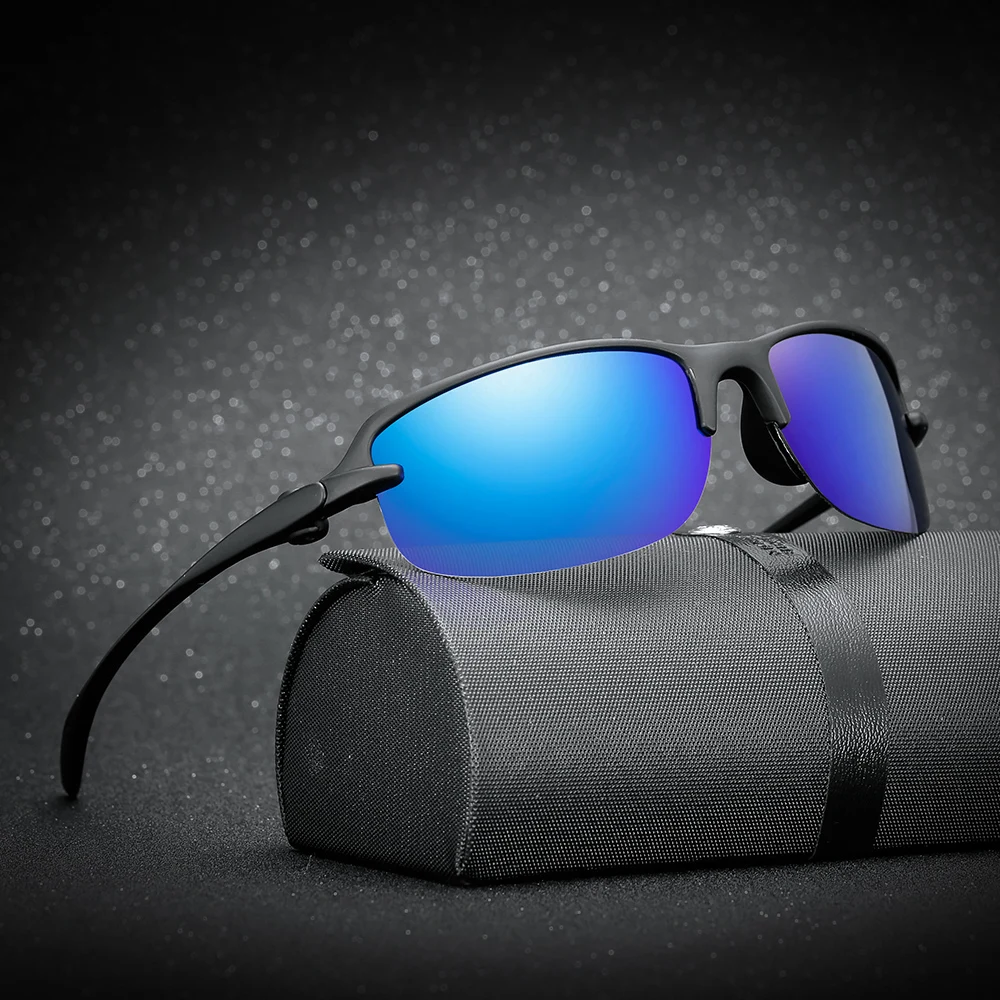 

NOMANOV 2018 NEW Rimless Sports Multicolor Colorful Mirror Lenses Polarized Sunglasses Anti-wind UV Sports Goggles