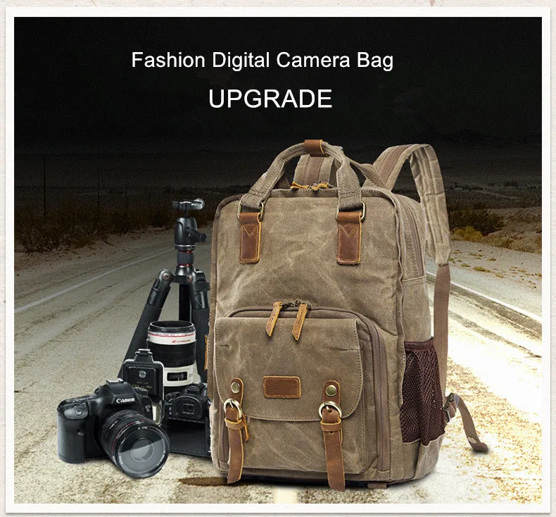 Батик холст цифровой SLR фото рюкзак прочный фотограф Мягкий Камера сумка для объектив камеры, вспышка штатив зарядное устройство 15 ''ноутбук