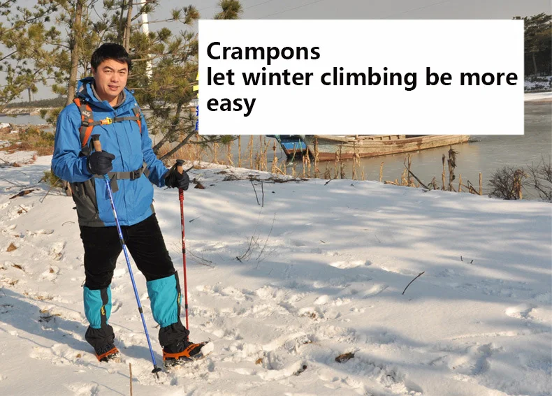 Garras antiderrapantes crampons de gelo 8 dentes