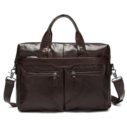 MVA сумка, мужской портфель/сумка для ноутбука из натуральной кожи, Кожаные Офисные Сумки для мужчин, портфель для ноутбука, деловая сумка для документов 9005 - Цвет: 9005coffee