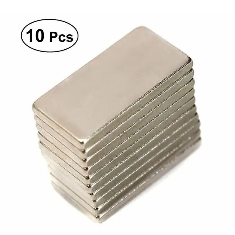 

WINOMO 10PCS Permanent Strong Neodymium Magnet Square Bulk Magnets Aimant for Refrigerator Arts Crafts Projects Whiteboard