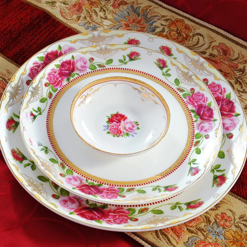 High end Bone china dinnerware set ceramics tableware Korean style ... High end Bone china dinnerware set ceramics tableware Korean style ...