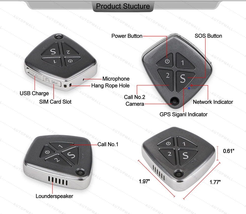 3g gps трекер мини-камера gps слежение дети ребенок локатор WCDMA GSM трек gps Wi-Fi LBS позиционирование SOS кулон сигнализация падения