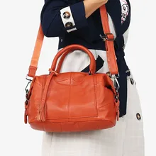 Гарантия натуральная мягкая коровья кожа женская сумка из натуральной кожи с кисточками Лоскутные сумки через плечо