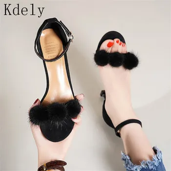 

Fashion Ankle Strap Women Casual Sandals Open Toe Summer High Heel Shoes Buckle Ladies Office Work Sandalias Shoes