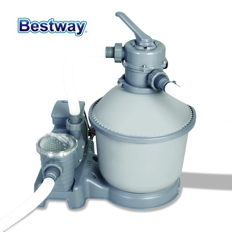 58400 Bestway 1000 Гал песочный фильтр для 1100-27200L бассейн с долговечным баком 6 позиционный клапан Топ фланцевый зажим анти листья и мусор