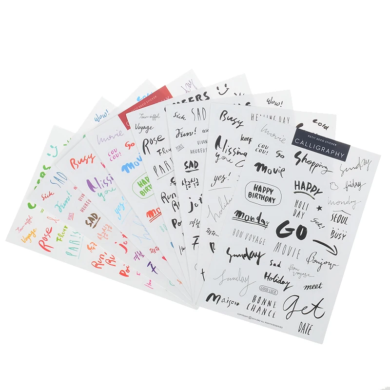 

8 Pieces Cute Dialogue Words Decor Stickers Photos Decor Props Stickers For DIY Handmade Children Scrapbook Photo Album