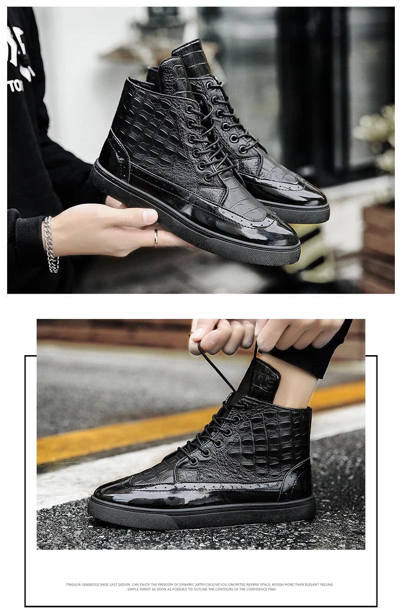 Brand Men's Boots Street Style Punk Canvas Male Shoes Retro Trending Black Casual Bot Leather Ankle Boot Boots Men (12)