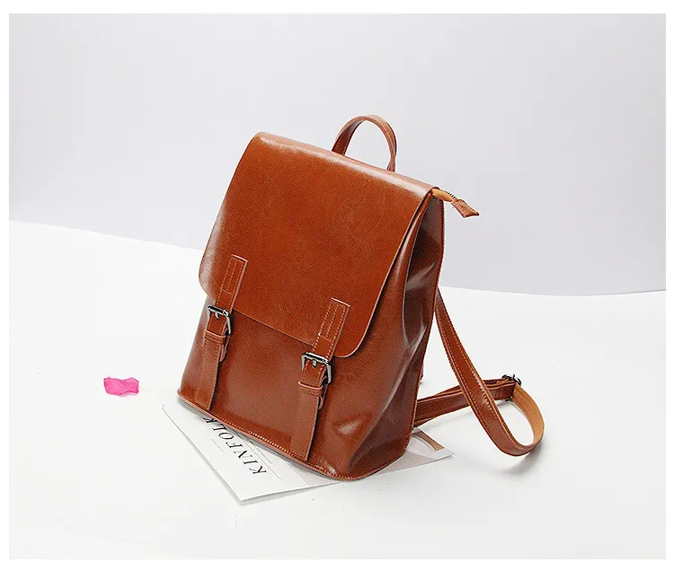 Женский рюкзак Zency из натуральной кожи, модный коричневый рюкзак для ежедневного отдыха, школьная сумка для ноутбука для девочек, дорожная сумка черного цвета