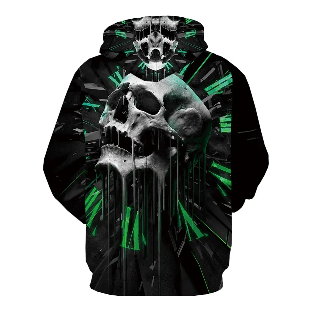 KYKU Brand Skull Sweatshirts men War Hoody Anime Flame Sweatshirt Printed Ocean 3d Printed Cloud Hooded Casual Long Sleeve