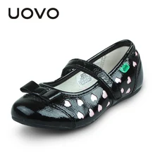 UOVO Mode Mädchen Leder Schuhe Cut-out Hit Farbe Herz Mädchen Kleid Schuhe Flache Schuhe für Kleine Mädchen Prinzessin Party Schuhe