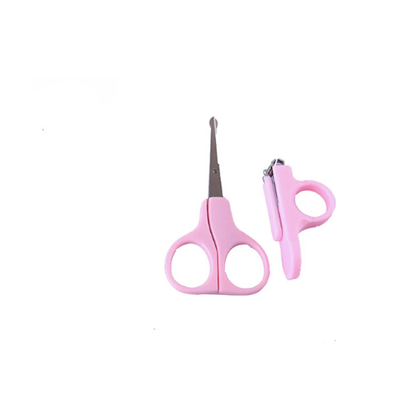 Детский палец для ухода за ногтями, полезный зажим, безопасный для малышей, мини-триммер, Удобный Повседневный детский набор аксессуаров, 2 цвета - Цвет: Розовый