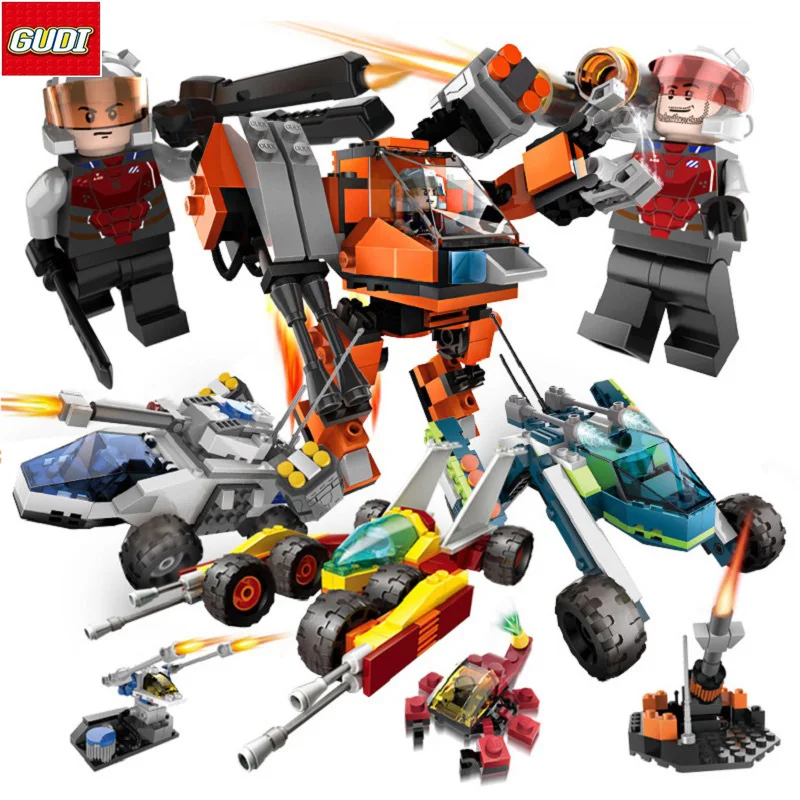 

GUDI Earth Border Robots Blocks Kids Building Blocks Sets Assembled Model Educational toys for children