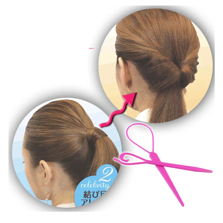 Ponytail Creator Plastic Loop Styling Tools Pony Topsy Tail Clip Hair Braid Maker Hair Styling Tool Fashion Salon