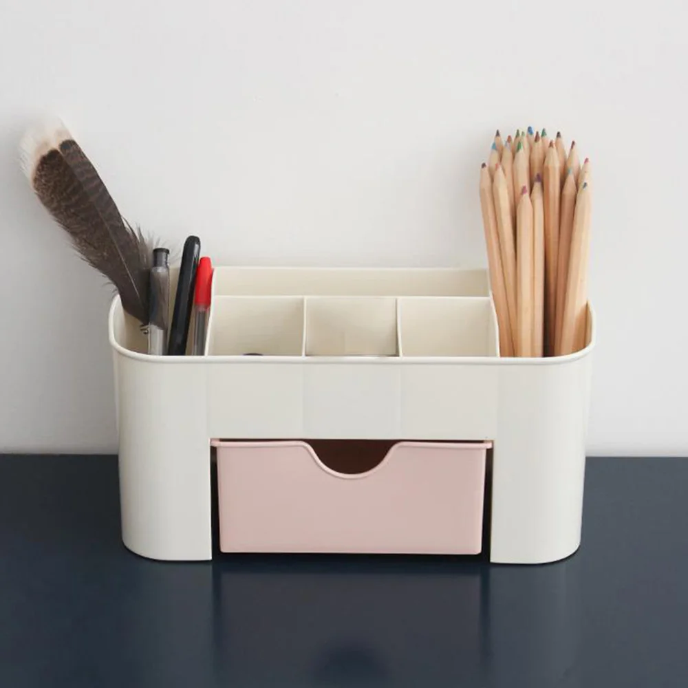 PP Plastic Cosmetic Storage Box Multifunction Desktop Storage Boxes Drawer Makeup Organizers Stationery Storage Organizer