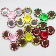 Спиннер для рук антистресс электропластина ABS фокус Tri Спиннер для пальца, гироскоп уменьшить стресс EDC игрушка Подарки горный хрусталь палец Спиннер