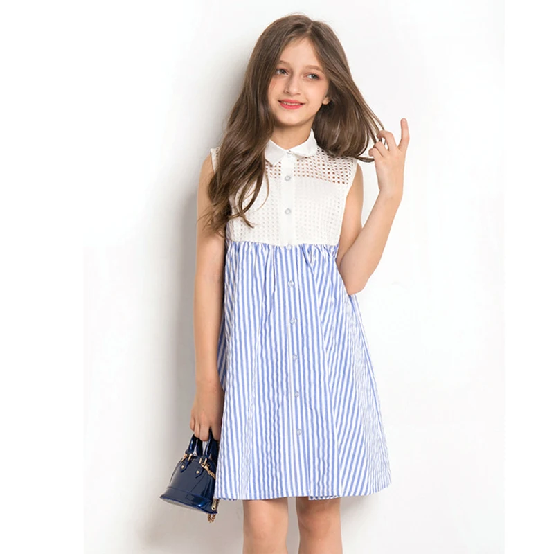 Dress Girl 10 year Summer Dress Sleeveless Striped hollowed Dress for Toddler Girl Age 6 7 8 9 10 11 12 13 14 years Kids Dress Dress Girl 10 year Summer Dress Sleeveless Striped hollowed Dress for Toddler Girl Age 6 7 8 9 10 11 12 13 14 years Kids Dress