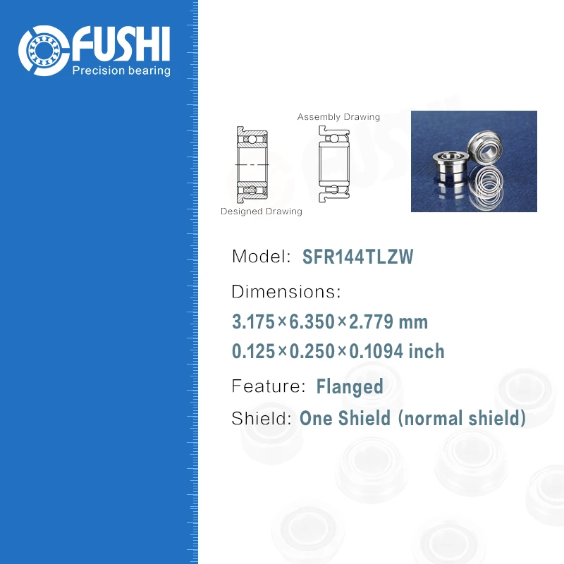 

Dental Bearing SFR144TLZW ( 4 Pcs ) ABEC-7 P4 Grade Handpiece Turbine High Speed SFR144 TL Z W Dental Drill Bearings