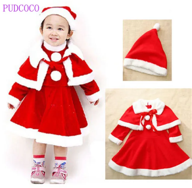toddler girls baby christmas santa claus costume dress with hat outfit set 2017 red - Santa Claus For Toddlers toddler girls baby christmas santa claus costume dress with hat outfit set 2017 red - Santa Claus For Toddlers