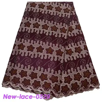

2019 High Quality Peach African Voile Swiss Lace Fabric French Swiss Voile Lace Fabric Cotton With Stones For Wedding c003